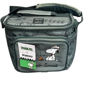 Igloo Peanuts Beagle Scouts Snoopy Insulated Lunch Bag Green Limited Edition